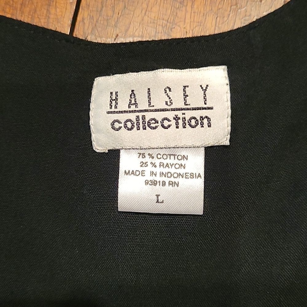 VTG HALSEY COLLECTION Basketweave Tie Back Grunge Hippie Waistcoat Vest - Picture 5 of 7